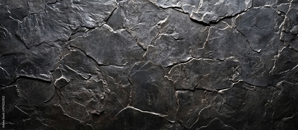 Poster abstract textured dark grey stone and concrete wall with empty floor space ideal for backgrounds or 