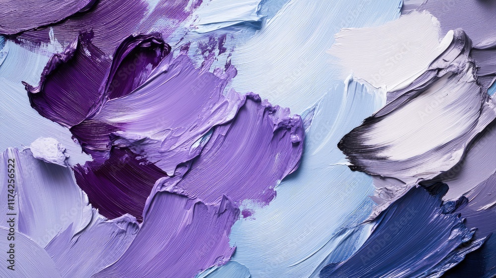 Aufkleber abstract textured canvas background featuring icy blue and plum paint strokes with taupe accents for