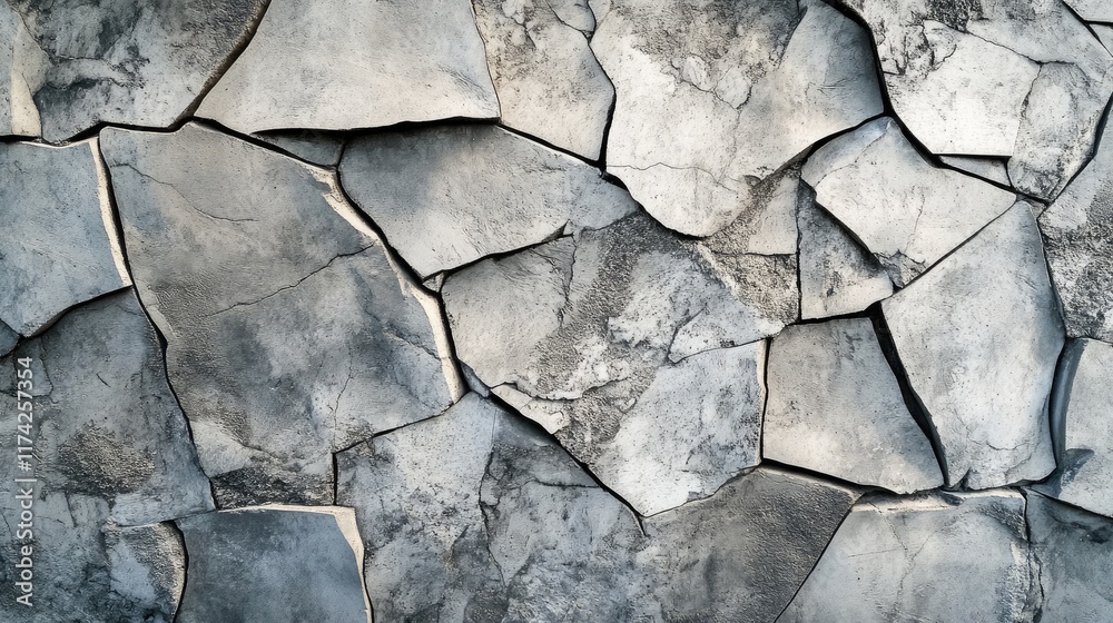 Poster textured abstract concrete stone surface with cracked masonry wall design suitable for backgrounds o