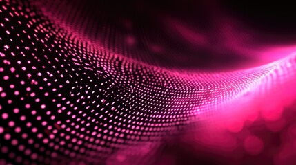 Abstract 3D wave of binary code with dynamic light effects and vibrant colors suitable for technology and digital backgrounds