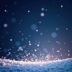 Delicate snowflakes falling from a dark sky on a clear night, wintry, sky