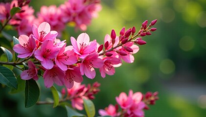 Pink oleander branches with clusters of flowers, flowers, plant, clusters