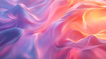 Fototapeta premium Abstract digital art flowing silk fabric with vibrant colors