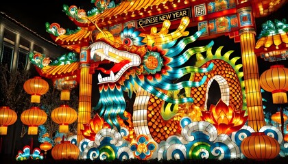 Fototapeta premium Chinese New Year Dragon Mask
