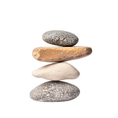 Fototapeta premium Stones isolated on transparent background