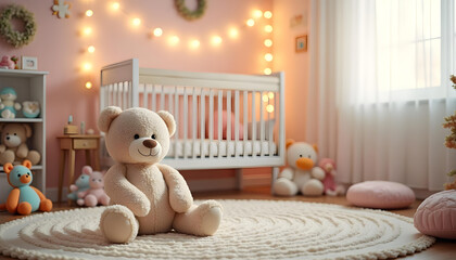 nursery room teddy bear kids background