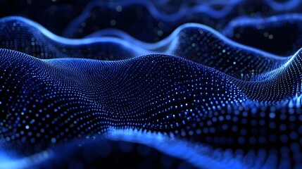 Abstract technology background features a mesmerizing display of blue binary numbers arranged in an intricate interface, evoking a sense of connectivity and network