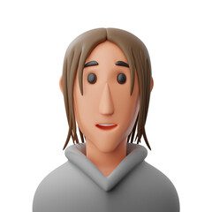 3d illustration of trendy girl