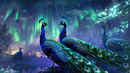 peacock in the forest