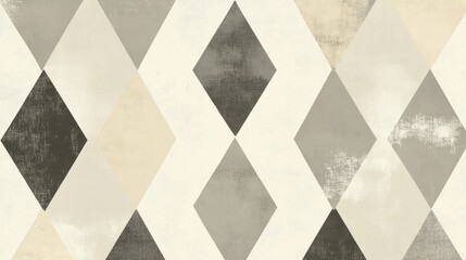 Fototapeta premium Diamond patterns on cream background 