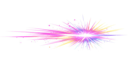Abstract Pastel Burst Pink Purple Yellow Light Rays Explosion Effect Dynamic Energy Colorful Design