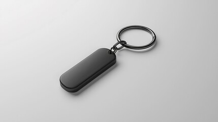 Sleek isolated keychain mockup with a modern design, featuring a clean background ideal for branding and marketing displays.
