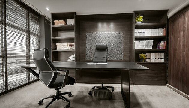 Elegant decor invites creativity and focus.  