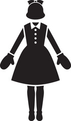 Mittens Dress silhouette vector illustration