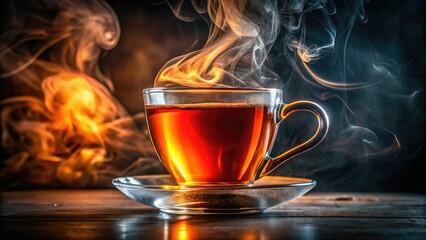 Hot Tea in a Glass - AI Photography