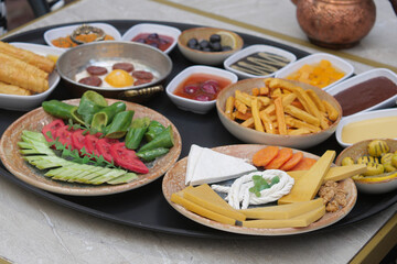 An Assorted Breakfast Spread Featuring Delicious Fresh Ingredients for You