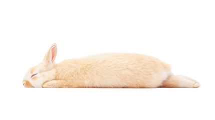 Sleeping rabbit with soft fur, peaceful and relaxed