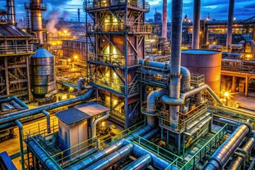 Isometric Metal Industry Composition - Architectural Photography