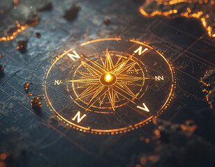 Glowing Compass Rose