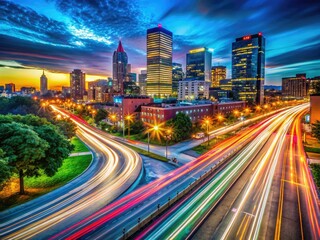 Fototapeta premium Long Exposure Art Sept 3-60, Abstract, Cityscape, Night