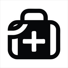 first aid kit silhouette art for healthcare and emergency designs