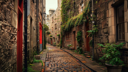 Fototapeta premium narrow street in the town