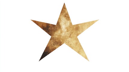 Obraz premium A textured gold star graphic. Ideal for festive designs, branding, or adding a touch of sparkle to various projects.