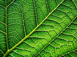 Obraz premium Macro Green Leaf Texture Background - Rule of Thirds