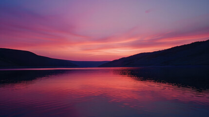 Fototapeta premium sunrise over the lake