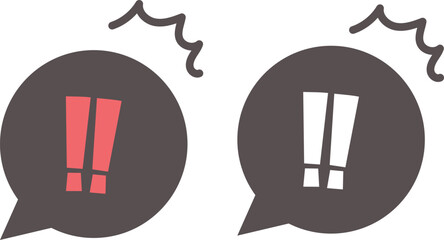 ビックリマークのふきだし　エクスクラメーション