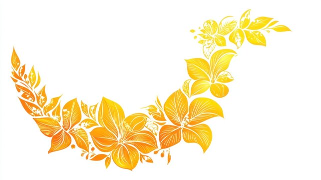 Elegant golden floral design ideal for wedding invitations or branding. Adds a touch of luxury and nature.