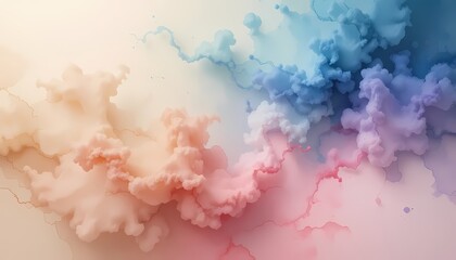 Pastel Cloud Swirls: A Dreamy Abstract Artwork