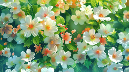 spring flowers background