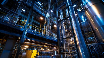 A material science research facility focused on polymer-based materials, with researchers conducting experiments on polymer synthesis, highlighting its importance in modern innovations