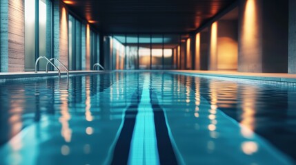 Indoor Pool Serenity: A Tranquil Escape in a Modern Architectural Setting