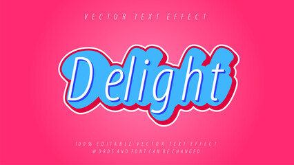 delight editable vector text effect