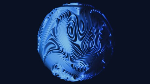 blue wavy sphere