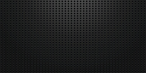 Dark black neutral abstract background for presentation design. Simple black abstract banner background. Abstract dark grey and black background with cut layered 3d design and space for texture.