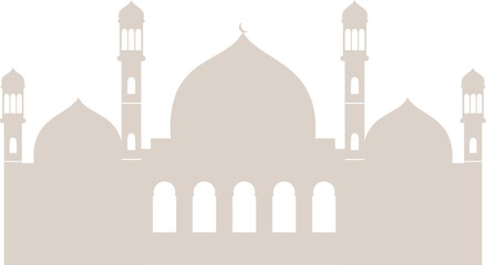 mosque silhouette background decoration