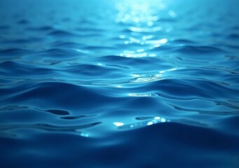 Rippling blue water surface reflecting sunlight in a calm setting