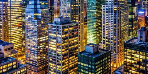 Obraz premium NYC Modern Office Building Reflections - Rule of Thirds