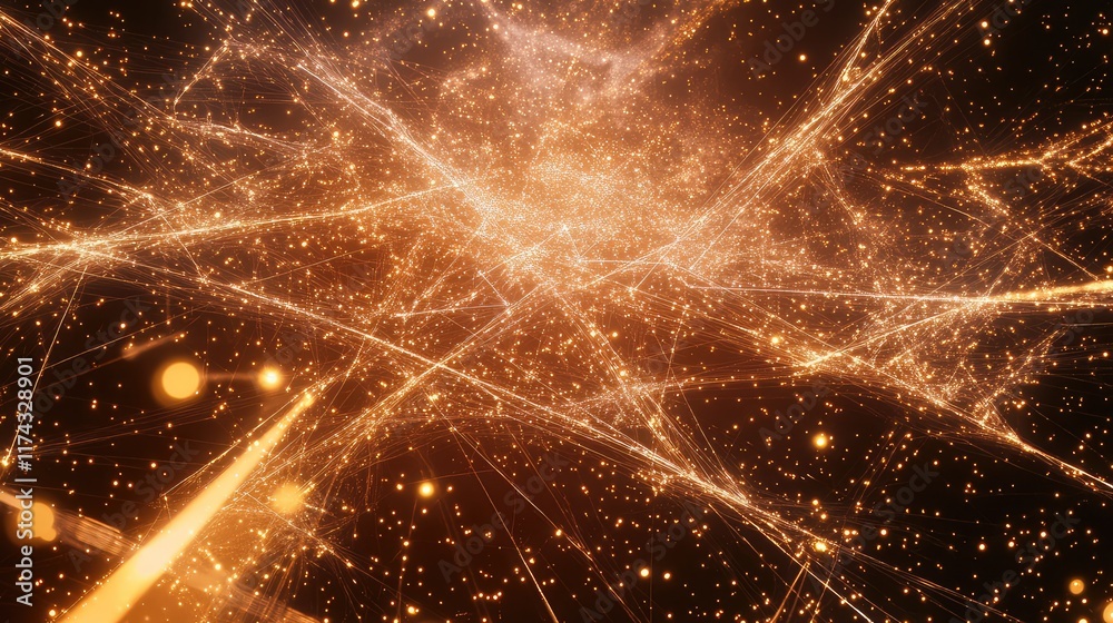 Poster a digital grid showing ai data analytics with ethical filters, glowing lines representing ai ethics 