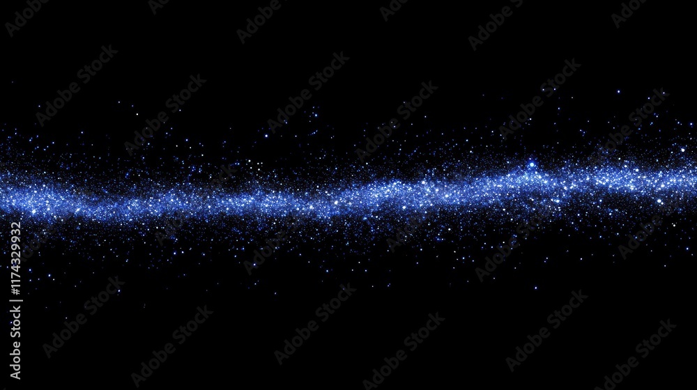 Poster a digital wave of blue particles flowing across the screen, symbolizing real-time edge data processi