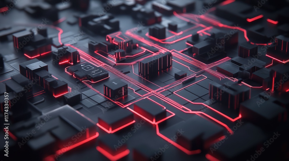 Poster a futuristic data model glowing with ai-driven insights, forming dynamic pathways on a sleek backgro