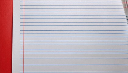Blank lined notebook page ready for notes or writing.  Simple, clean design.