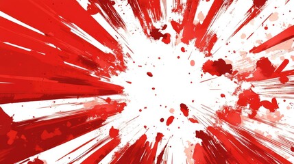 Explosion boom sunburst red anime manga graphics cartoon