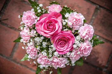 バラの花束　贈り物