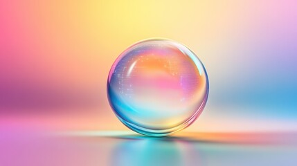 A futuristic holographic globe with interconnected AI-powered business analytics glowing on a clean gradient background. Ample copy space provided.