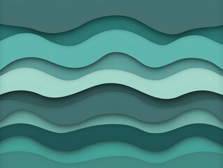 Teal Wave Abstract Background Illustration