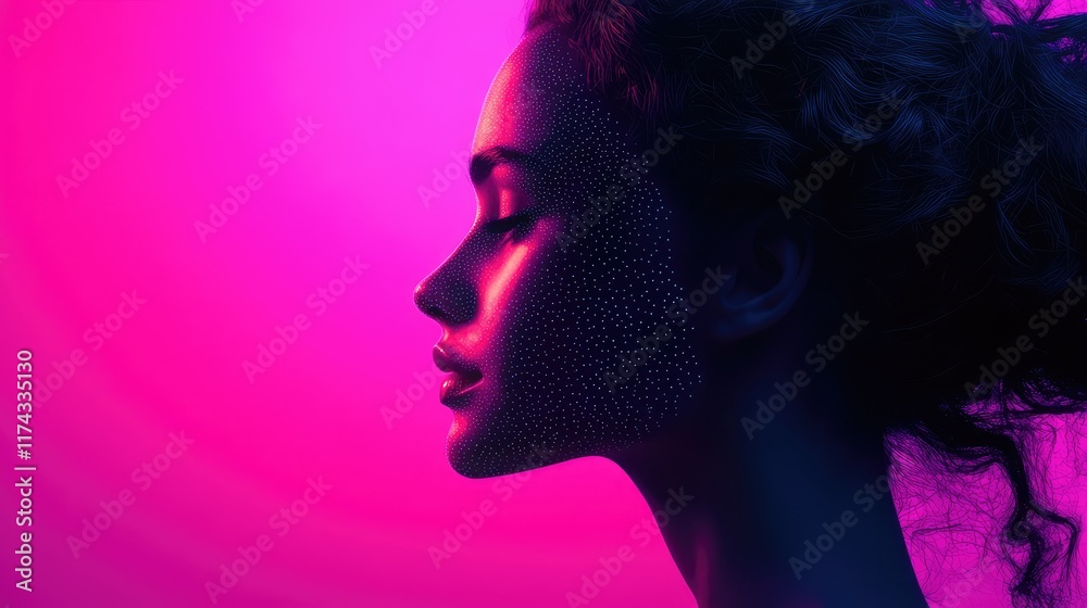 Poster a glowing digital representation of ai models processing data, symbolizing data science algorithms o